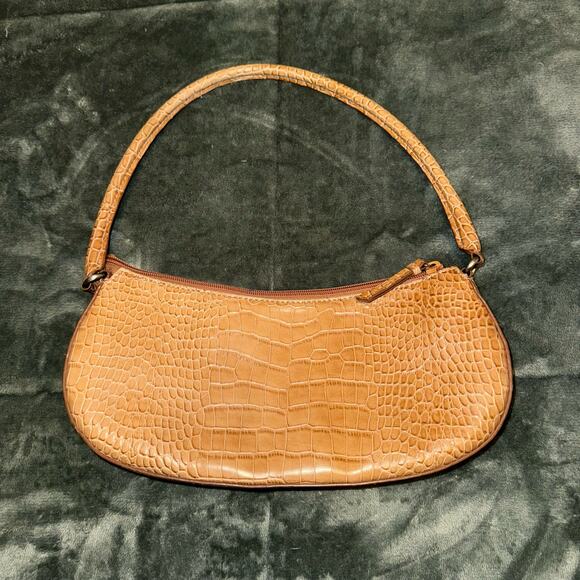 Nine West Y2K Alligator Textured Mini Purse Bag Tan - Picture 1 of 8
